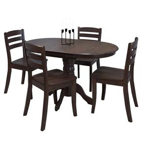 Ensemble de salle à manger extensible, bois,cappuccino, 5mcx