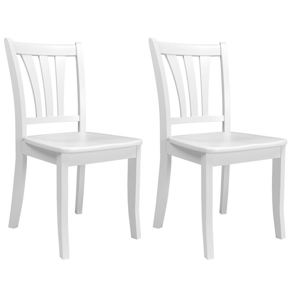 CorLiving Extendable White 5 Piece Wooden Dining Set