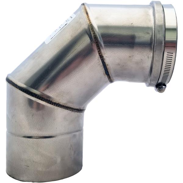 Z-Flex Z-Vent 4-in 90° Stainless Steel Elbow