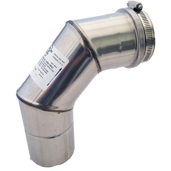 Z-Flex Z-Vent 3-in 90° Stainless Steel Elbow