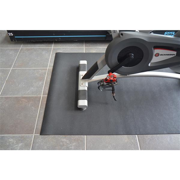 Tapis Caoutchouc Antidérapant Floordirekt - 100x250 Cm X 10mm - Pour Piscine, Cuisine, Atelier - Noir