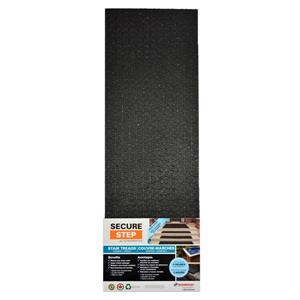 Secure Step 8-in x 36-in  Black Rubber Stair Treads (3 Pack)