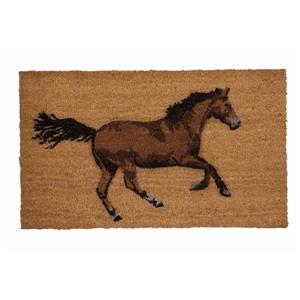 Technoflex 18-in x 30-in Galloping Horse Printed Coco Door Mat