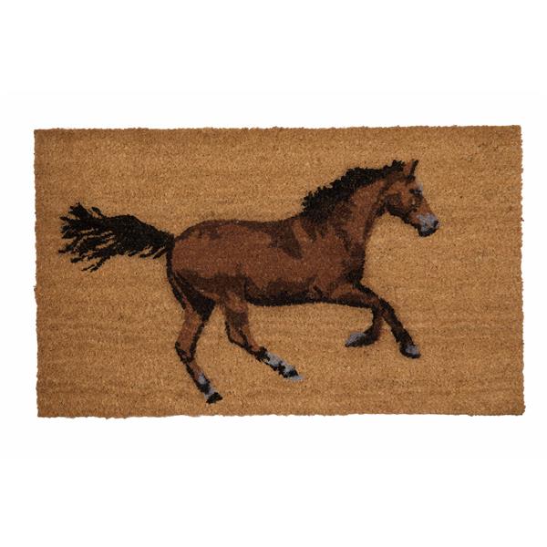 Paillasson en fibre de coco  poGalloping Horse po, 18 po x 30 po