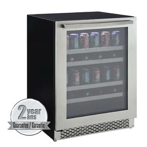 Refroidisseur de boissons à porte unique, 198 canettes, noir