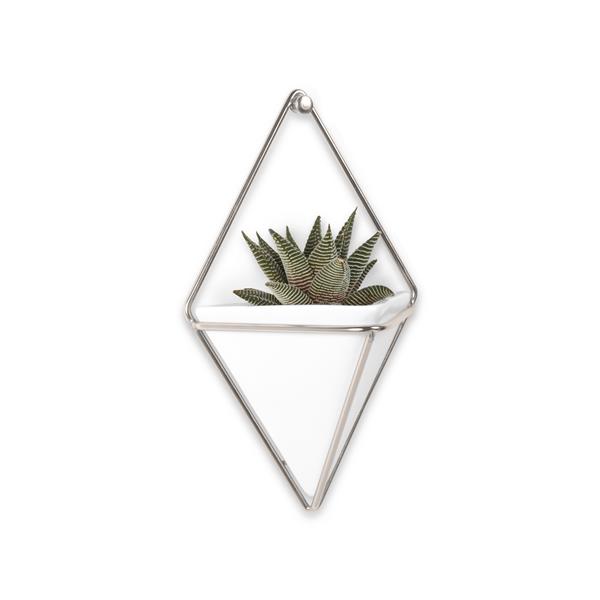 Décoration murale Trigg, petit, blanc/nickel, 2 mcx