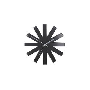 Horloge murale Ribbon, noir, 12"