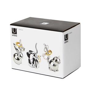 Umbra Zoola 3.50-in x 2.75-in x 4.50-in Chrome Ring Holder (Set of 3)