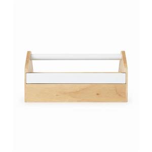 Umbra Toto 5.13-in x 5.25-in x 10-in Medium Box White Natural Jewelry Box