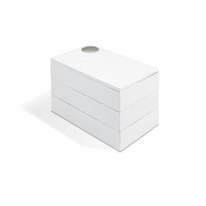 Umbra Spindle 5-in x 4.75-in x 7.50-in White Storage Jewelry Box