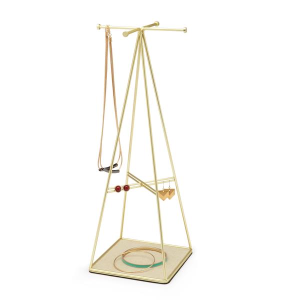 Umbra Prisma 14.06-in x 4.92-in x 4.92-in Matte Brass Jewelry Stand
