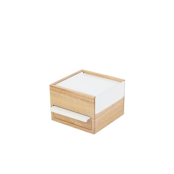 Umbra Stowit 4.45-in x 6.10-in x 6.75-in Natural Jewelry Box