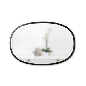 Miroir Ovale Hub, noir