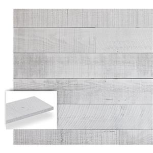 Timberwall 3/8-in x 4-in Barnwood Seashore White Appearance Board