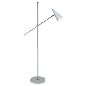 Notre Dame Design Malvern Floor Lamp - Satin Nickel - 60-in
