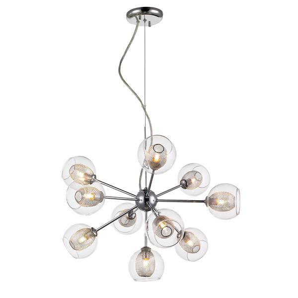 Z-Lite Auge Chandelier 10 Lights 22.5-in Chrome Chandelier