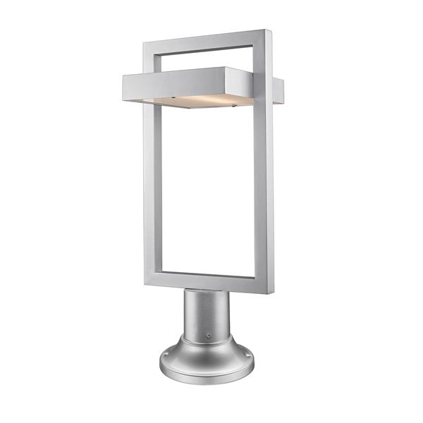 Z-Lite Luttrel Outdoor Pier Mounted Fixture  - 1 Light - Silver