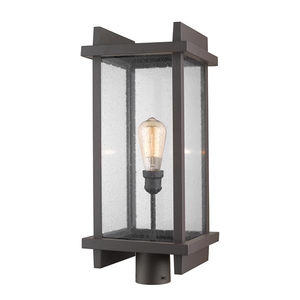 Z-Lite Fallow Outdoor Post Mount Fixture - 1 Light - Deep Bronze