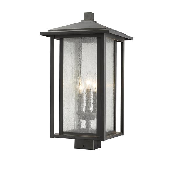 Z-Lite Aspen Outdoor Post Mount Fixture -  3 Light - Bronze