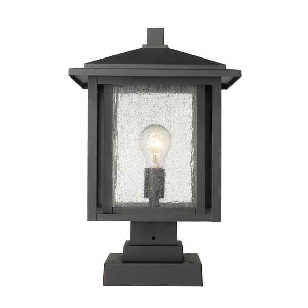 Z-Lite Aspen Outdoor Pier Mounted Fixture - 1 Light - Black