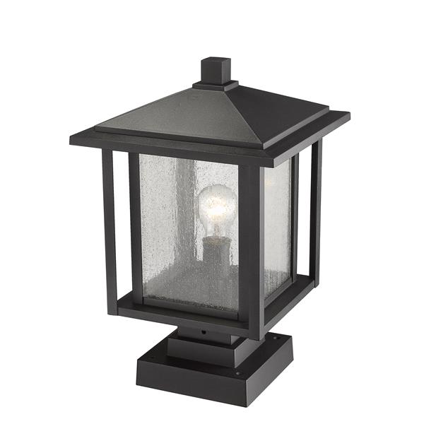 Z-Lite Aspen Outdoor Pier Mounted Fixture - 1 Light - Black