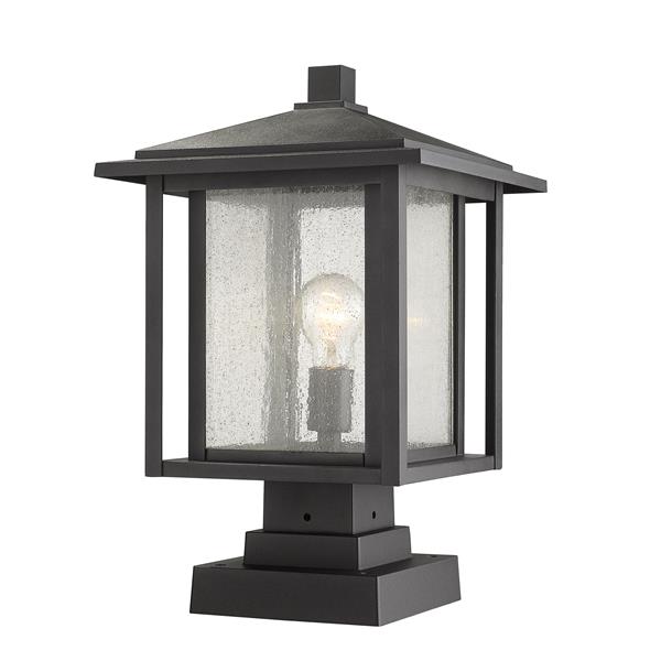 Z-Lite Aspen Outdoor Pier Mounted Fixture - 1 Light - Black