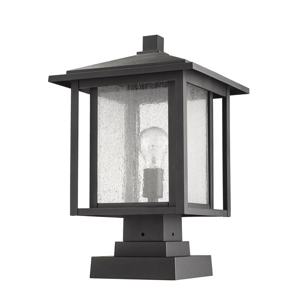 Z-Lite Aspen Outdoor Pier Mounted Fixture - 1 Light - Black