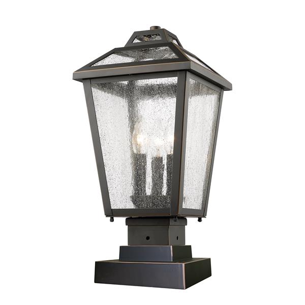Z-Lite Bayland Outdoor Pier Mount Light - 3 Light - Bronze