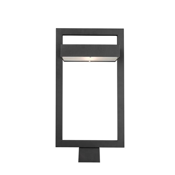 Z-Lite Luttrel Outdoor Post Mount Fixture - 1 Light - Black