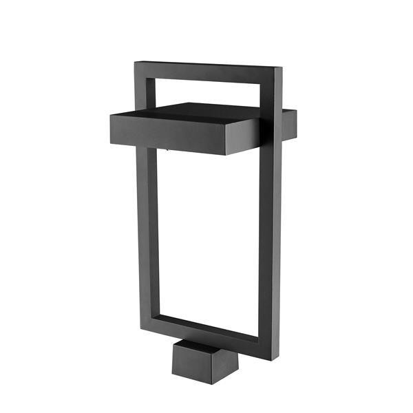 Z-Lite Luttrel Outdoor Post Mount Fixture - 1 Light - Black