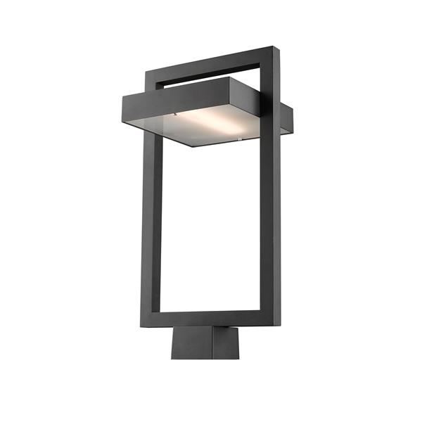 Z-Lite Luttrel Outdoor Post Mount Fixture - 1 Light - Black