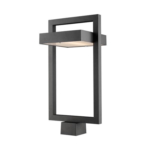 Z-Lite Luttrel Outdoor Post Mount Fixture - 1 Light - Black