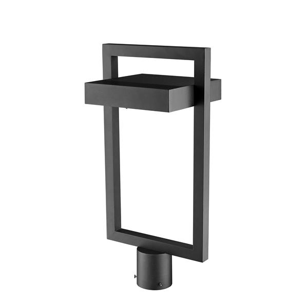 Z-Lite Luttrel Outdoor Post Mount Fixture - 1 Light - Black