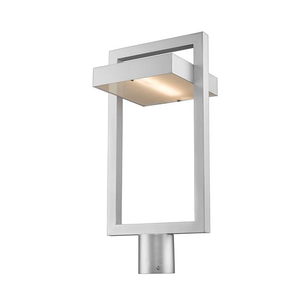 Z-Lite Luttrel Outdoor Post Mount Fixture  - 1 Light - Silver