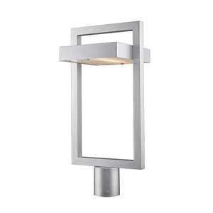 Z-Lite Luttrel Outdoor Post Mount Fixture  - 1 Light - Silver