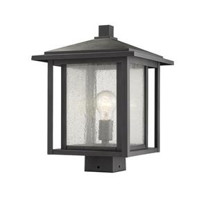 Z-Lite Aspen Outdoor Post Mount Fixture - 1 Light - Black