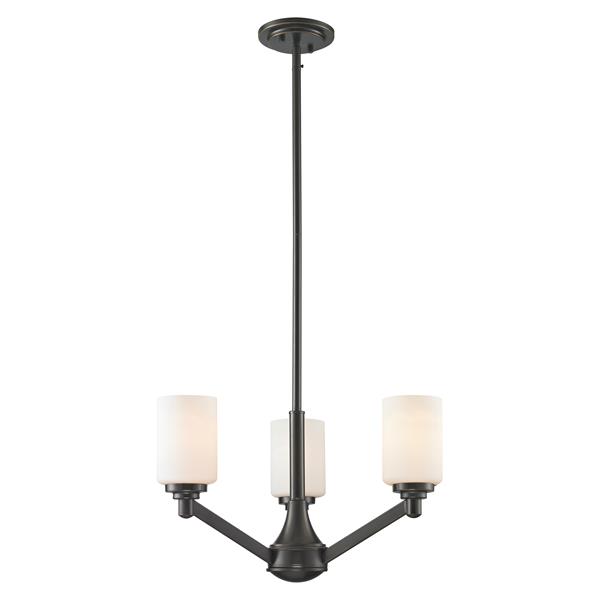 Lustre Montego, 3 lumières, Bronze cuivré, 20.62 pox58.75 po