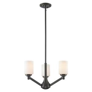 Lustre Montego, 3 lumières, Bronze cuivré, 20.62 pox58.75 po