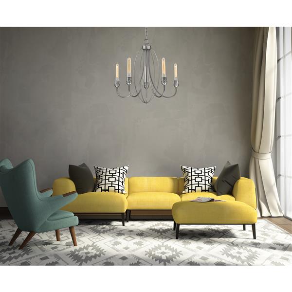 Z-Lite Persis 5-Light Old Silver Chandelier