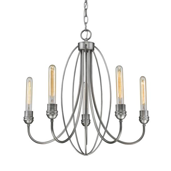 Z-Lite Persis 5-Light Old Silver Chandelier