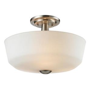 Semi-plafonnier Montego, 3 lumières, Nickel Brossé