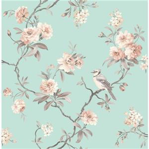 Brewster Wallcovering Seafoam Chinoiserie 56.4 sq-ft Green Unpasted Wallpaper