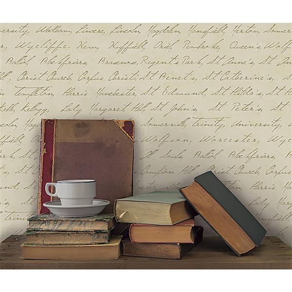 Brewster Wallcovering Calligraphy 20.5-in Gold Paste The Wall Wallpaper