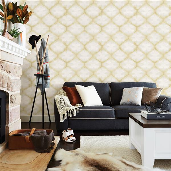 A-Street Prints Zanzibar 56.4 sq ft Gold UnPasted Wallpaper