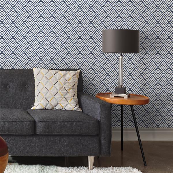 NuWallpaper Arrowhead Wallpaper - 20.5-in x 216-in - Dark Blue