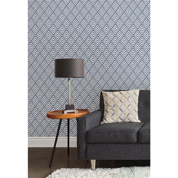 NuWallpaper Arrowhead Wallpaper - 20.5-in x 216-in - Dark Blue