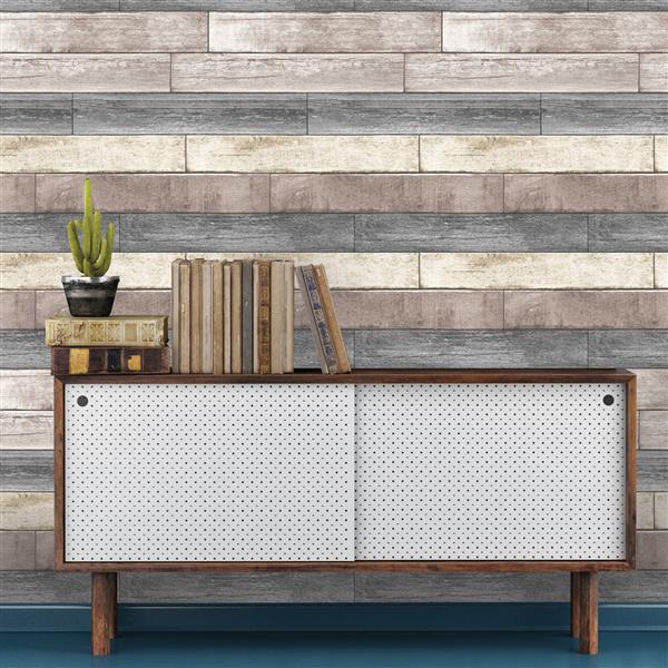 NuWallpaper Recycled Wood Planks Wallpaper - 20.5-in x 216-in