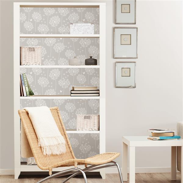 NuWallpaper Dandelion Wallpaper - 20.5-in x 216-in - Taupe