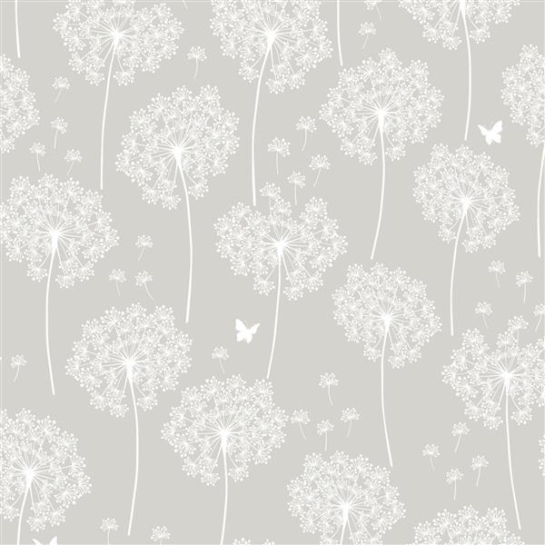 NuWallpaper Dandelion Wallpaper - 20.5-in x 216-in - Taupe