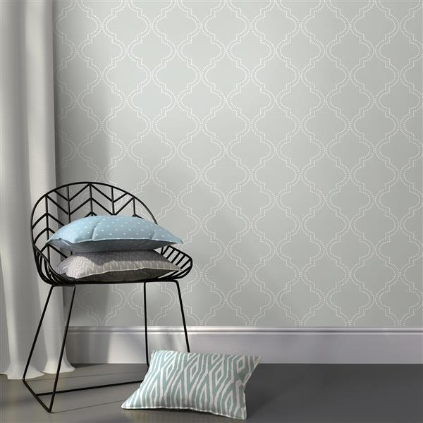 NuWallpaper Sticker Wallpaper - 20.5-in x 216-in - Gray